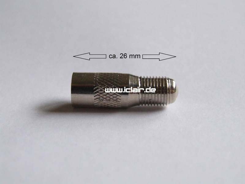 Valve Extension, 26 mm, nickel-plated